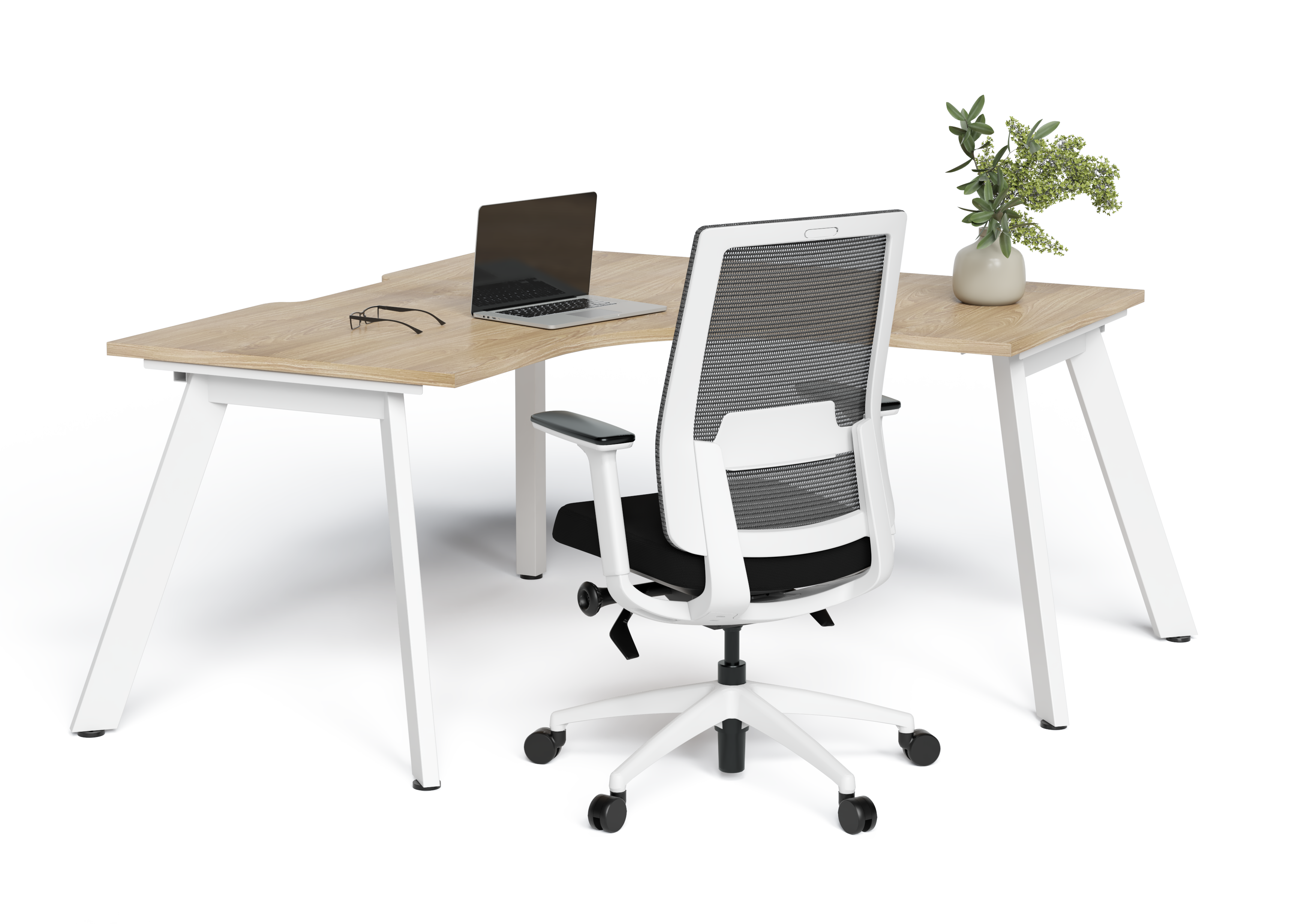 Linear Workstation - LUNA Chair 2