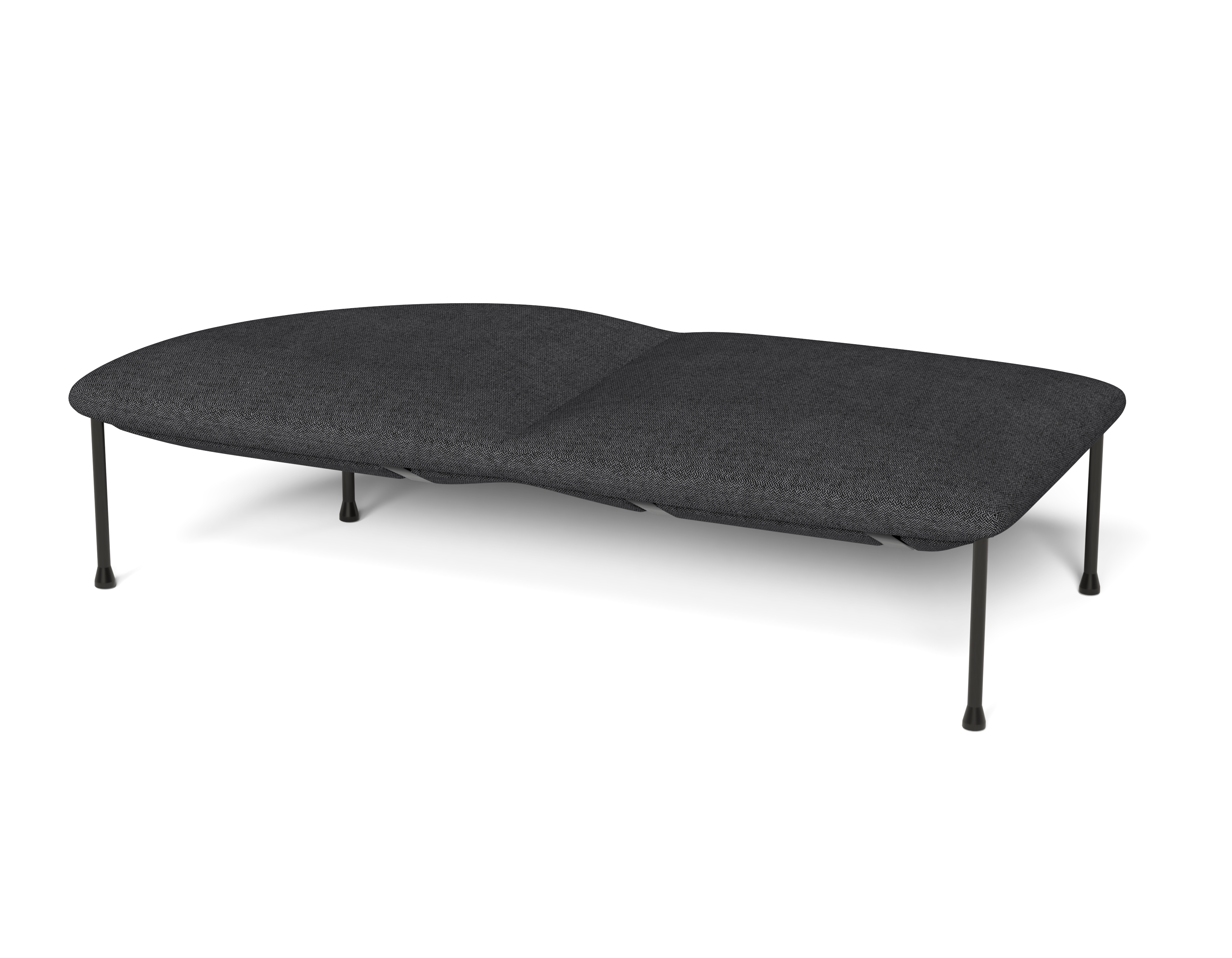 LEVI - Left curved seat without backrest - Carcoal_edited