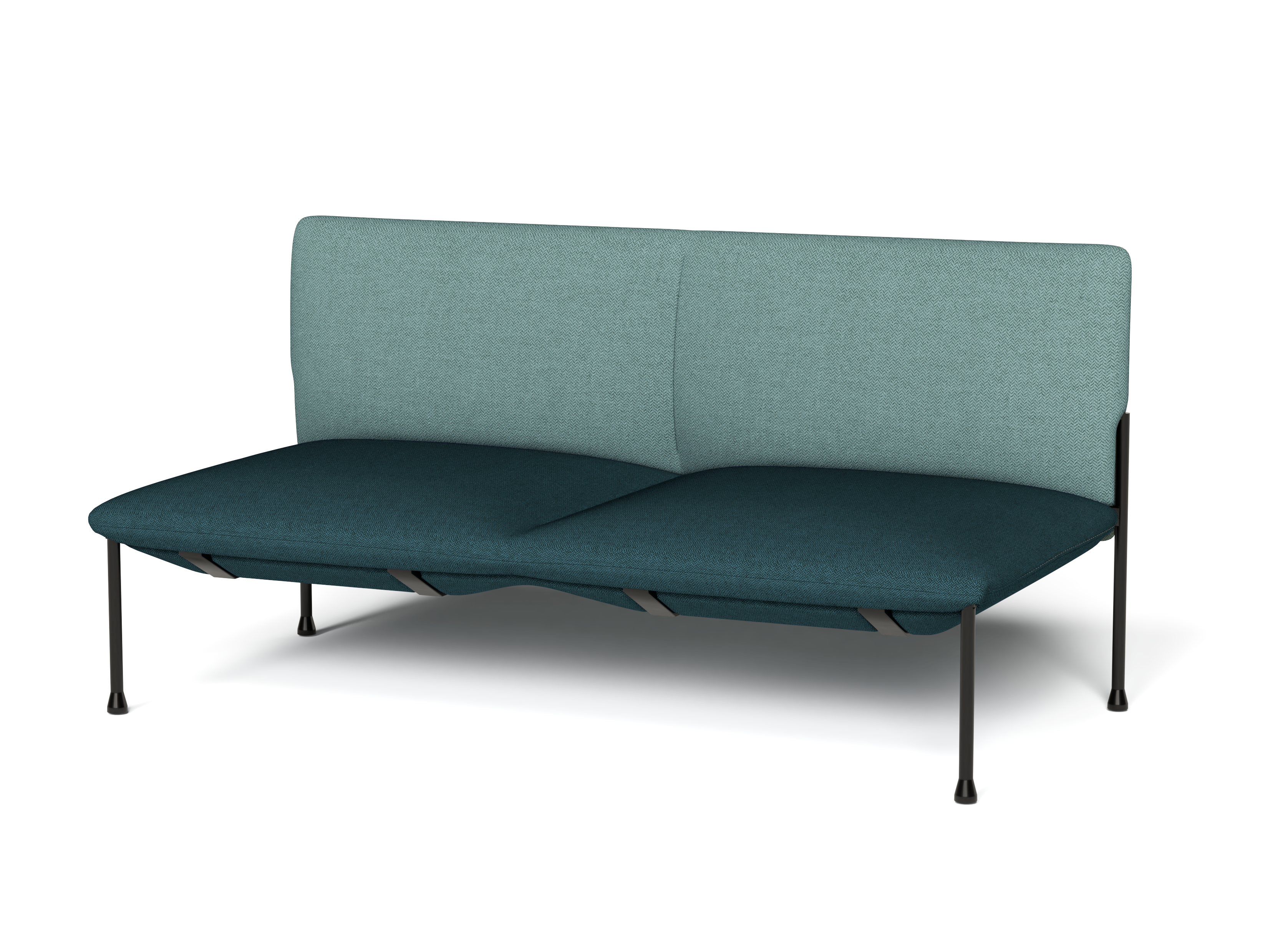LEVI - Straight seat with backrest - Blue- Teal_edited